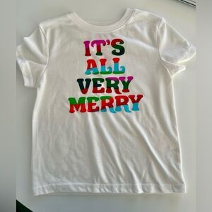 3/$9 “It’s all very merry” girls 4T shirt NWOT